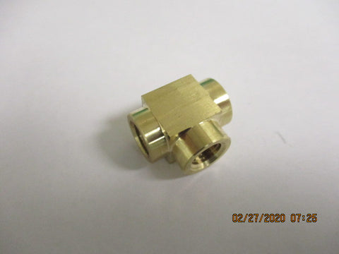 1/16 NPT Brass Tee